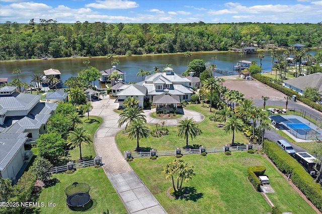 301 S Roscoe Blvd, Ponte Vedra Beach, FL 32082 - drone / aerial view with a water view and a forest view