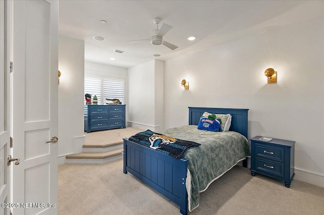 301 S Roscoe Blvd, Ponte Vedra Beach, FL 32082 - bedroom featuring light colored carpet, recessed lighting, and baseboards