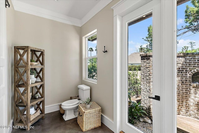 301 S Roscoe Blvd, Ponte Vedra Beach, FL 32082 - interior space with baseboards, toilet, and finished concrete floors
