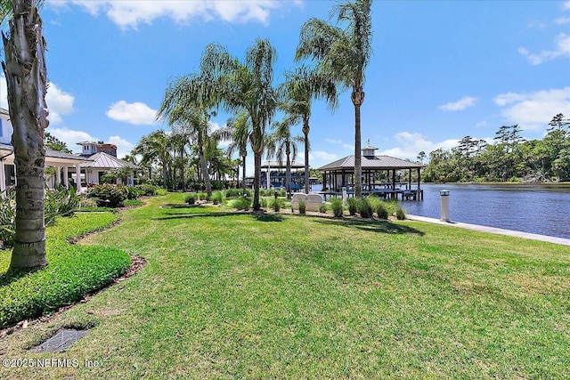 301 S Roscoe Blvd, Ponte Vedra Beach, FL 32082 - view of yard featuring a gazebo and a water view