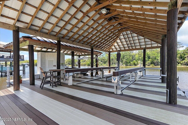 301 S Roscoe Blvd, Ponte Vedra Beach, FL 32082 - exterior space featuring a boat dock, a water view, and boat lift