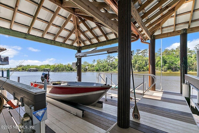 301 S Roscoe Blvd, Ponte Vedra Beach, FL 32082 - view of dock featuring a gazebo, a water view, and boat lift