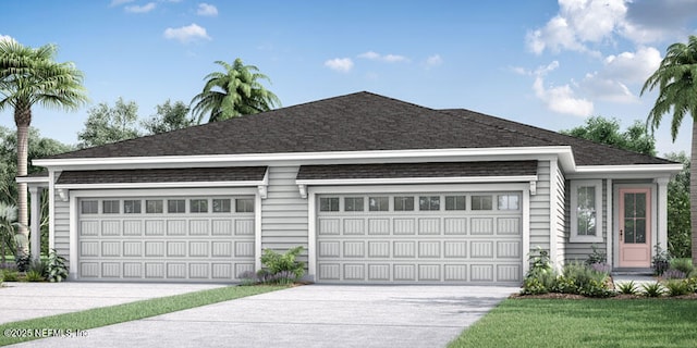 166 Whistling Straits Dr, Saint Johns, FL 32259 - view of front of home featuring roof with shingles, concrete driveway, and a garage