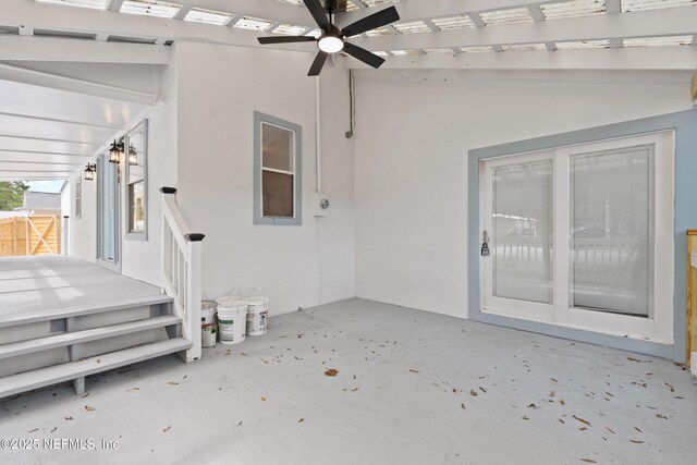 360 Varella Ave, Saint Augustine, FL 32084 - view of patio / terrace with a ceiling fan and a pergola