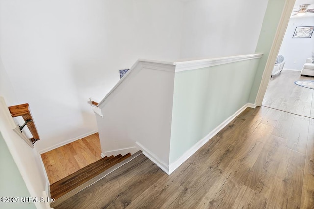 3753 Old Hickory Ln, Orange Park, FL 32065 - stairway with baseboards and wood finished floors