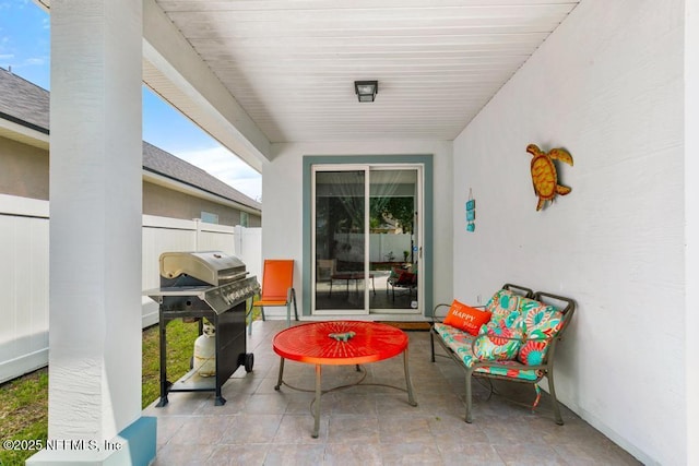 3753 Old Hickory Ln, Orange Park, FL 32065 - view of patio featuring grilling area and fence