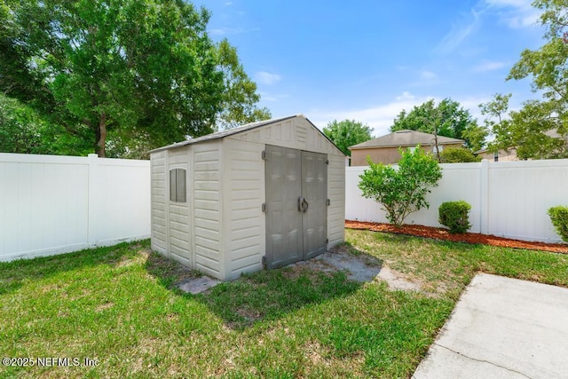 3753 Old Hickory Ln, Orange Park, FL 32065 - view of shed with a fenced backyard