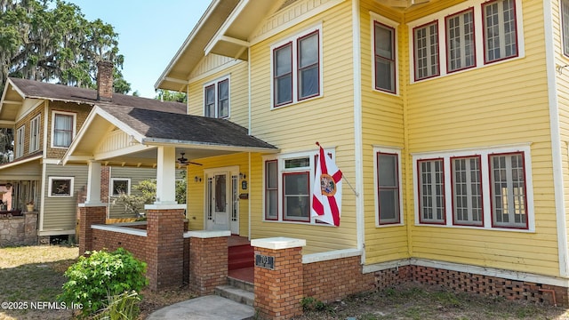 703 Emmett St, Palatka, FL 32177 - view of front of home featuring ceiling fan