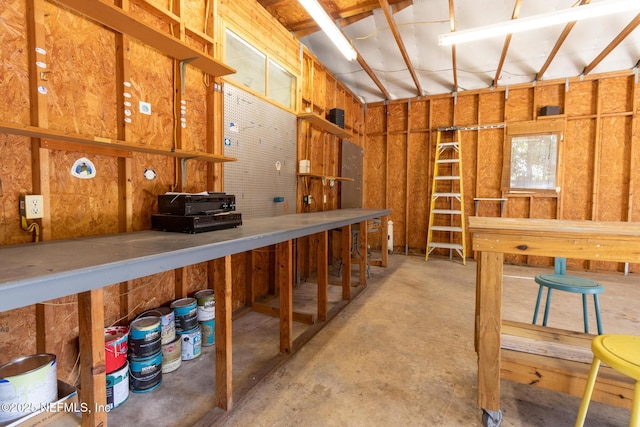 703 Emmett St, Palatka, FL 32177 - basement with a workshop area
