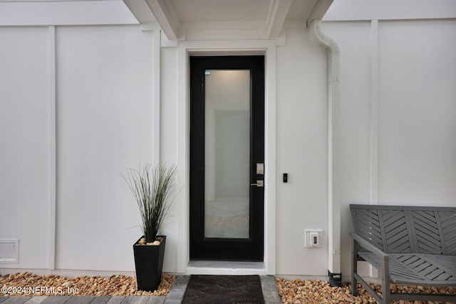 view of doorway to property