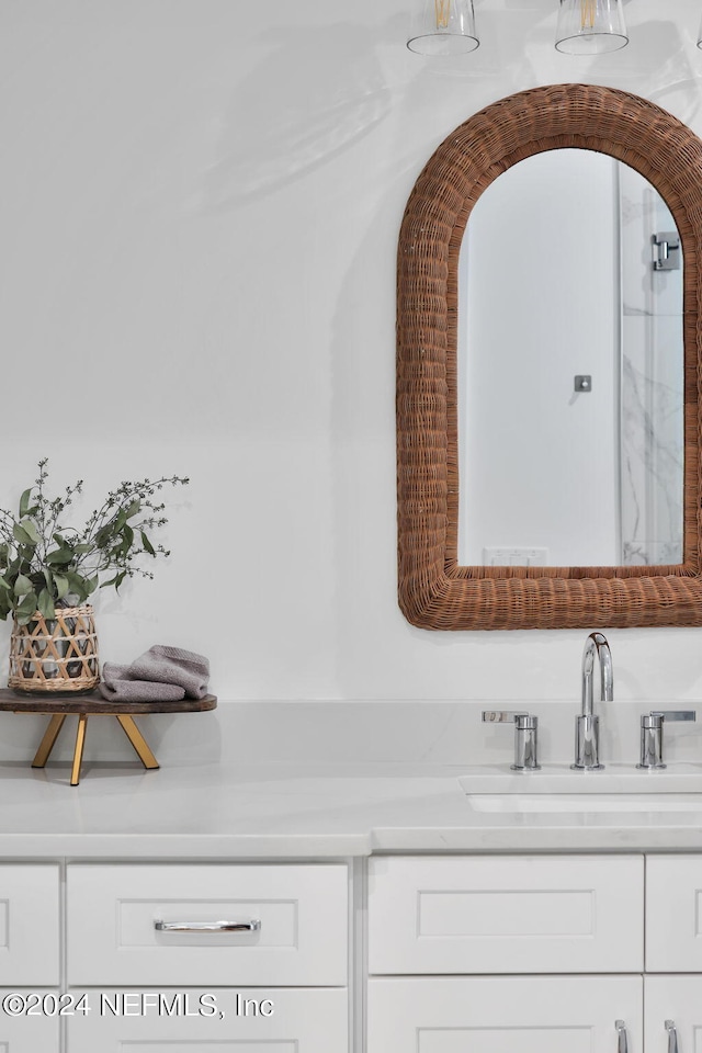 interior space with vanity