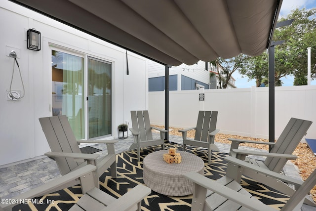 view of patio with fence