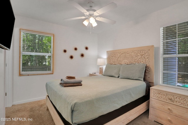 237 Riberia St, Saint Augustine, FL 32084 - bedroom featuring ceiling fan, baseboards, and carpet