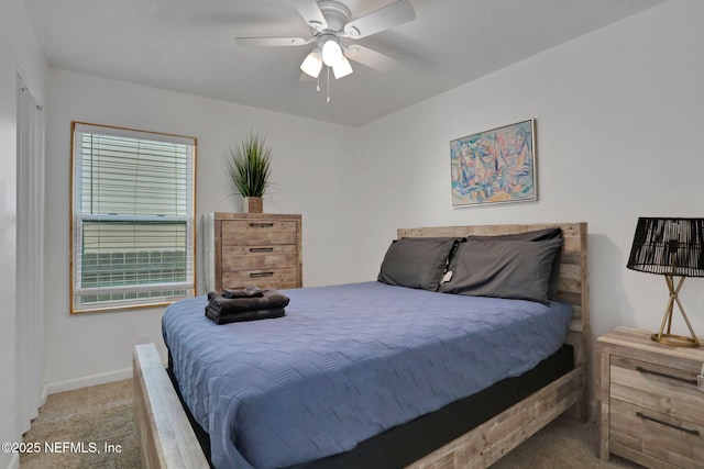 237 Riberia St, Saint Augustine, FL 32084 - carpeted bedroom featuring baseboards and ceiling fan