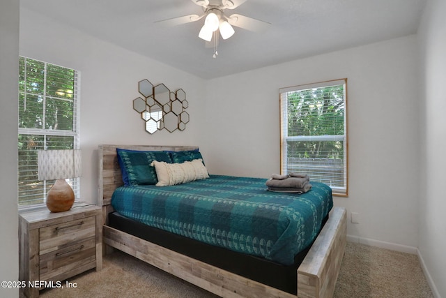 237 Riberia St, Saint Augustine, FL 32084 - carpeted bedroom featuring baseboards and ceiling fan