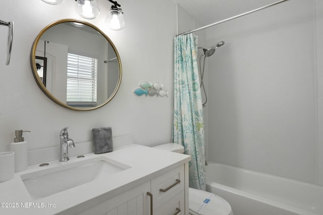 237 Riberia St, Saint Augustine, FL 32084 - full bath with shower / bath combo with shower curtain, toilet, and vanity