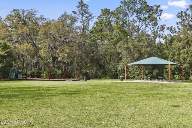 217 N Twin Maple Rd, Saint Augustine, FL 32084 - view of community with a lawn, a gazebo, and playground community