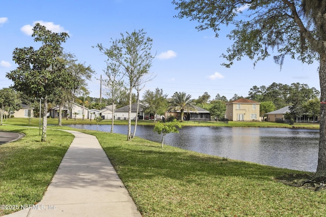 217 N Twin Maple Rd, Saint Augustine, FL 32084 - view of home's community with a residential view, a lawn, and a water view