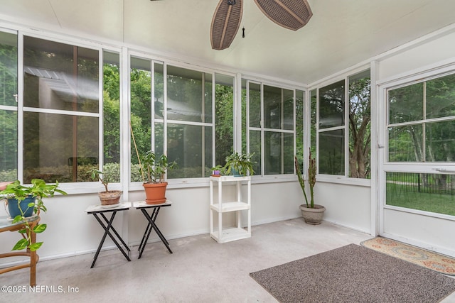 4917 Cypress Links Blvd, Elkton, FL 32033 - unfurnished sunroom featuring concrete floors