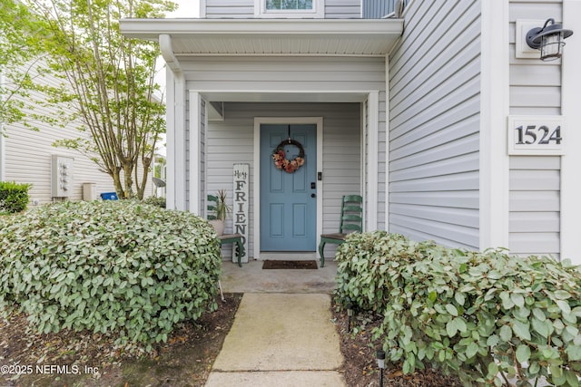 view of exterior entry