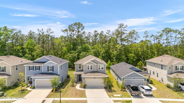 aerial perspective of suburban area