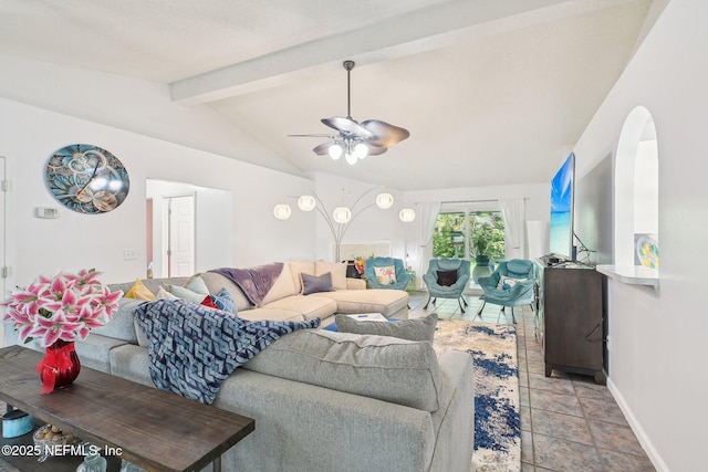4518 Mountain Brook Ln E, Jacksonville, FL 32224 - living room with a ceiling fan and baseboards