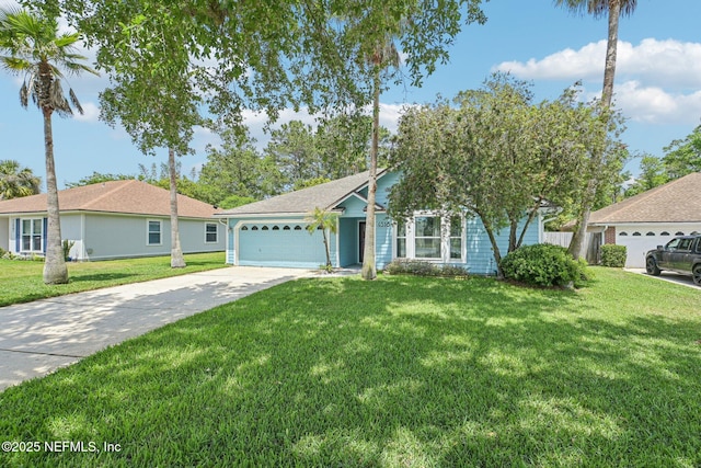 4518 Mountain Brook Ln E, Jacksonville, FL 32224 - single story home with a garage, driveway, and a front lawn