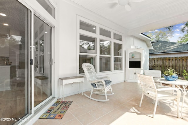 view of sunroom