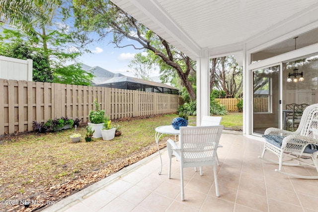 view of patio / terrace featuring a fenced backyard