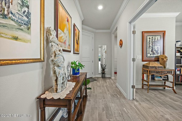 21 Yellow Iris Ct, Ponte Vedra, FL 32081 - hall with crown molding, baseboards, and wood finished floors
