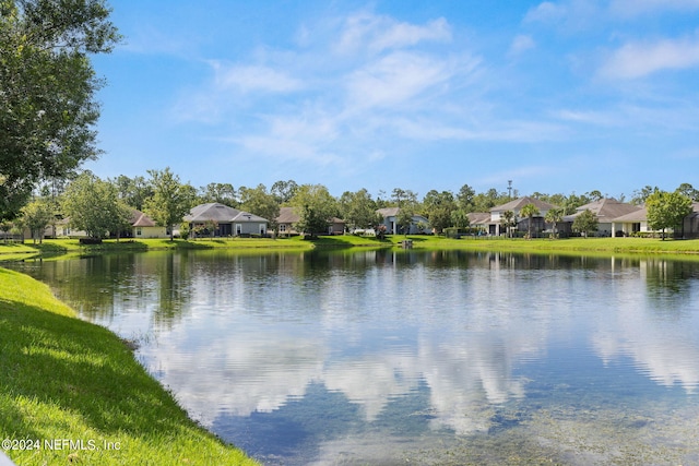 property view of water with a residential view