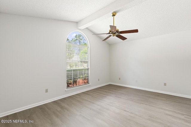 11598 Lazy Willow Ln, Jacksonville, FL 32223 - spare room featuring wood finished floors, ceiling fan, baseboards, and a textured ceiling