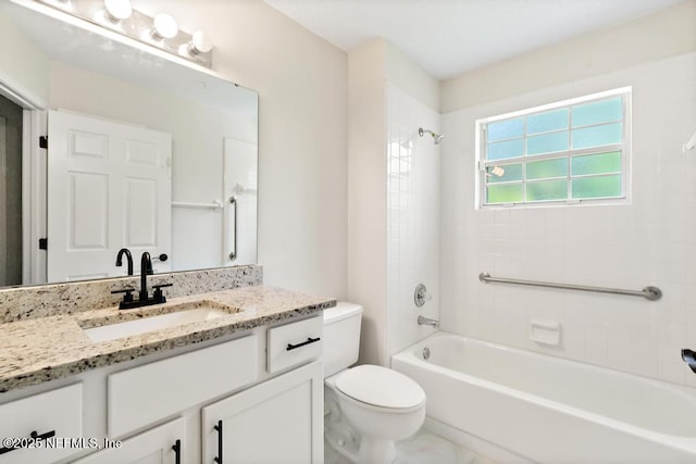 11598 Lazy Willow Ln, Jacksonville, FL 32223 - bathroom featuring tub / shower combination, toilet, and vanity