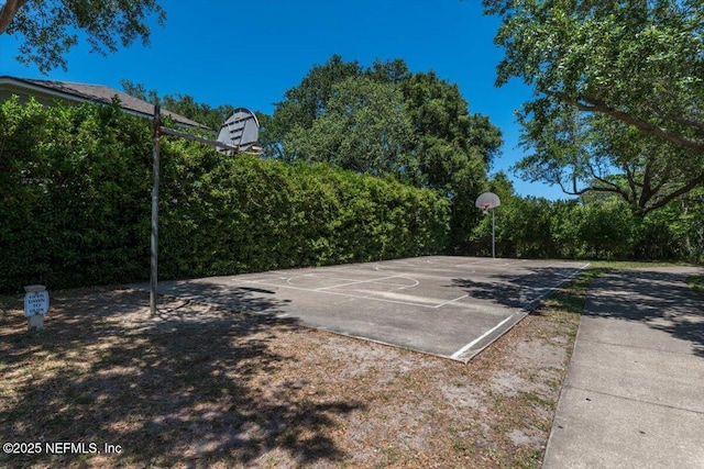 view of basketball court featuring community basketball court