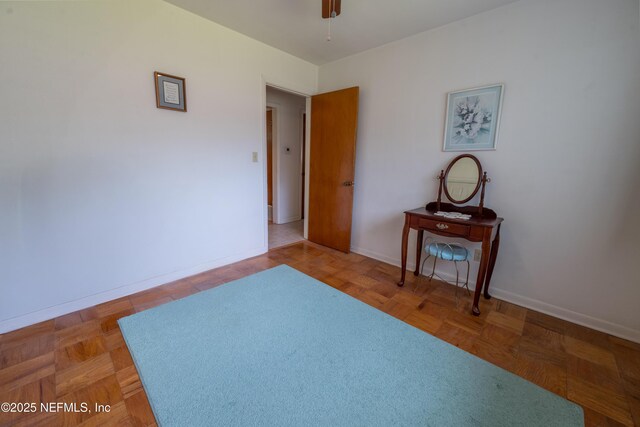 bedroom with baseboards
