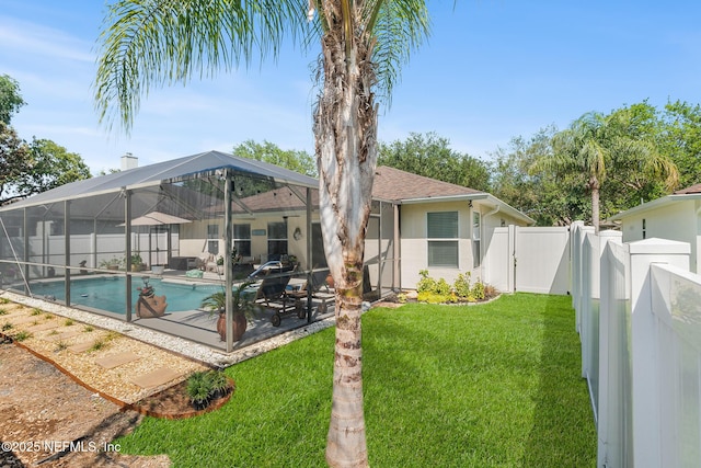 1421 Kipling Ln, Ponte Vedra, FL 32081 - view of pool with a patio, a gate, and glass enclosure