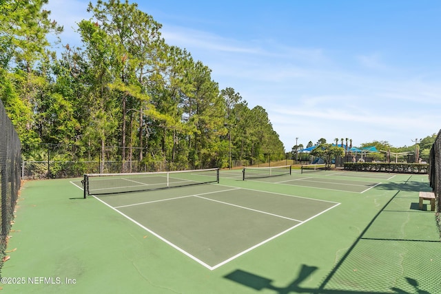 1421 Kipling Ln, Ponte Vedra, FL 32081 - view of tennis court featuring fence and community basketball court