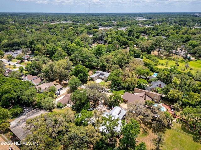aerial view with a view of trees and a residential view