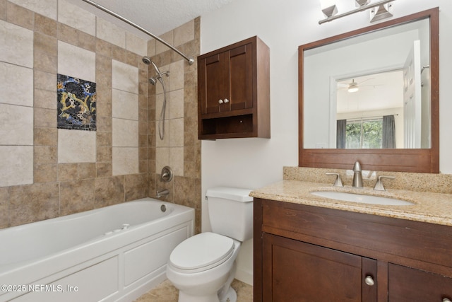 4746 Gulfstream Ct, Fernandina Beach, FL 32034 - bathroom with toilet, vanity, and shower / tub combination