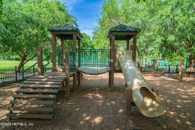 community playground featuring fence
