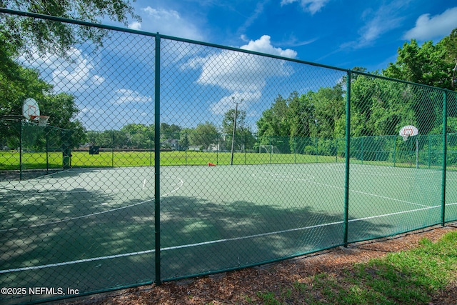 view of sport court with fence and community basketball court