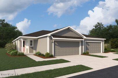 655 Juniper Hills Dr, Saint Johns, FL 32259 - ranch-style house with driveway, a front yard, and a garage