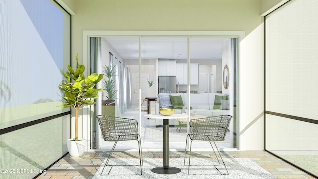 view of sunroom / solarium
