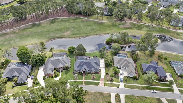 3277 Sequoyah Cir, Saint Johns, FL 32259 - bird's eye view with a residential view, view of golf course, and a water view