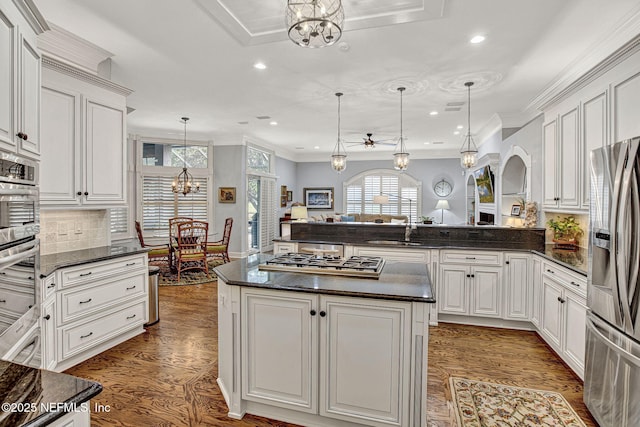 3277 Sequoyah Cir, Saint Johns, FL 32259 - kitchen with a sink, appliances with stainless steel finishes, recessed lighting, and wood finished floors