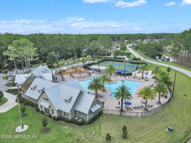 3277 Sequoyah Cir, Saint Johns, FL 32259 - bird's eye view with a water view