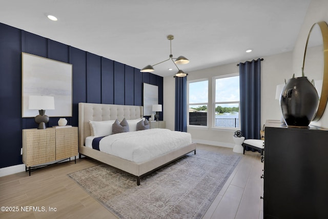 208 Curved Bay Trl, Ponte Vedra, FL 32081 - bedroom with baseboards, recessed lighting, and light wood-style flooring