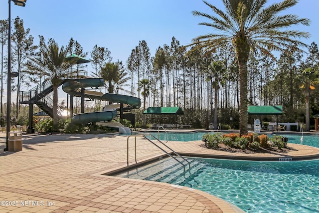pool featuring a water slide