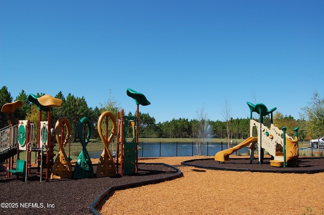 communal playground with fence