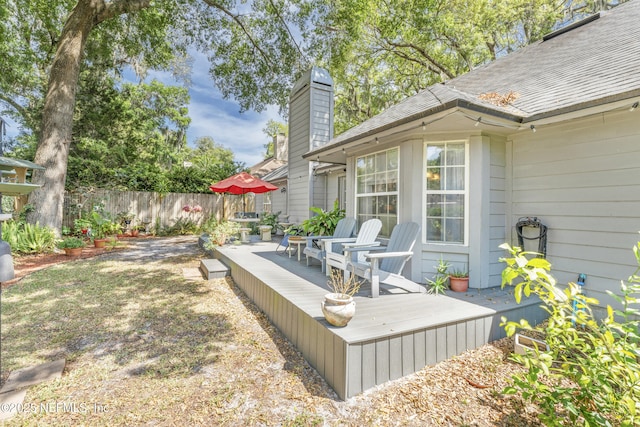 10919 Houndwell Way, Jacksonville, FL 32225 - wooden deck featuring fence
